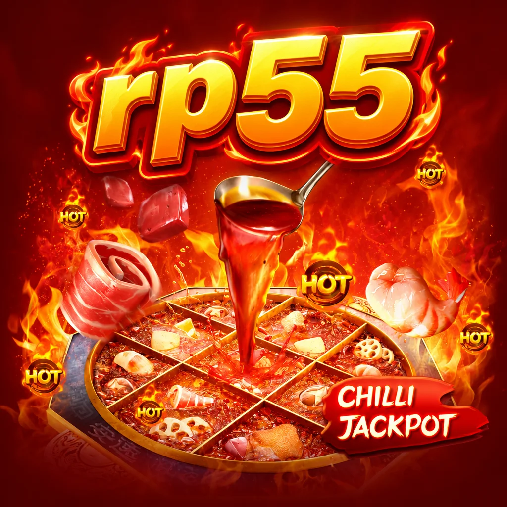 rp55 Hotpot menampilkan kuah pedas mendidih dengan irisan daging sapi dan bahan masakan di atas api